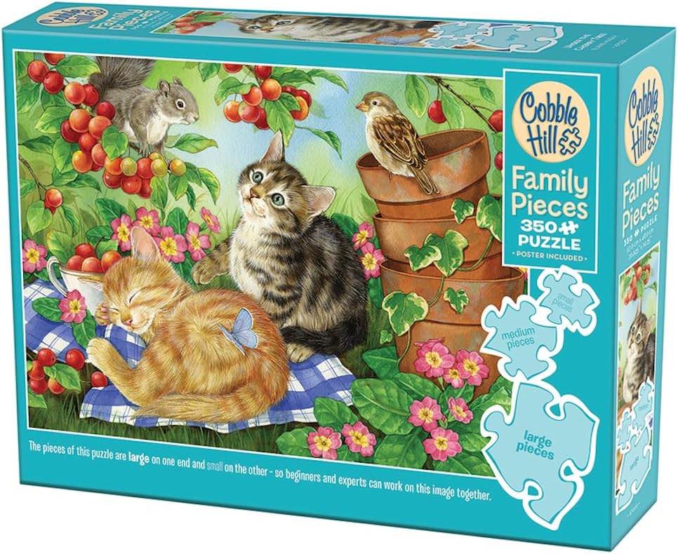 Cobble Hill Family Piece's 350 Puzzle - Under The Cherry Tree (Family) - Sample Poster Included