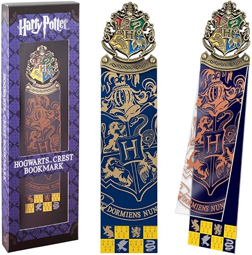The Noble Collection Marcador de Harry Potter con escudo de Hogwarts