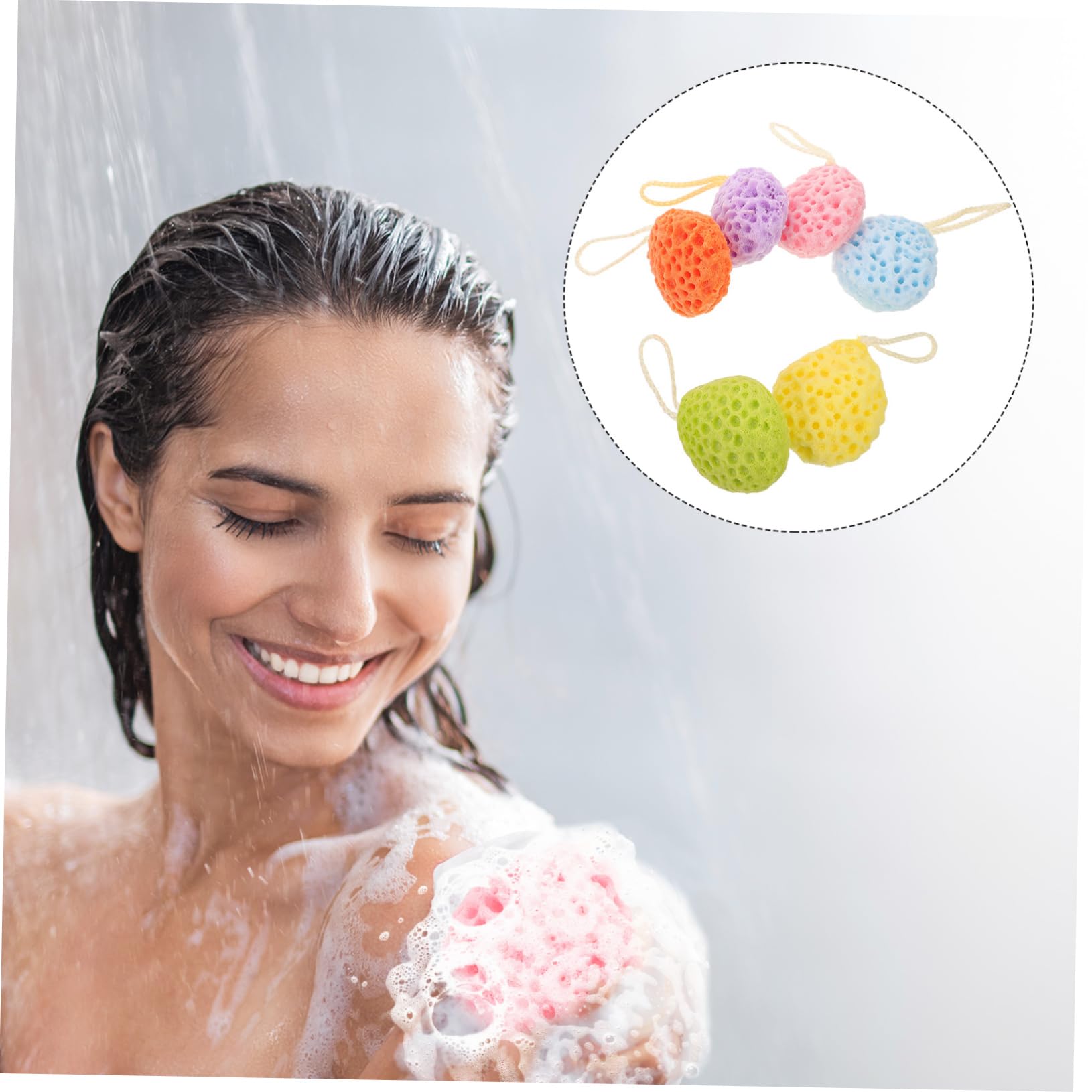 36 Szt. Gąbek Kąpielowych: Gąbki Kąpielowe Do Prysznica, Peelingujące - Szczoteczka Do Ciała Z Paskiem Do Zawieszania - Myjki Prysznicowe Honeycomb Loofah Do Pleców