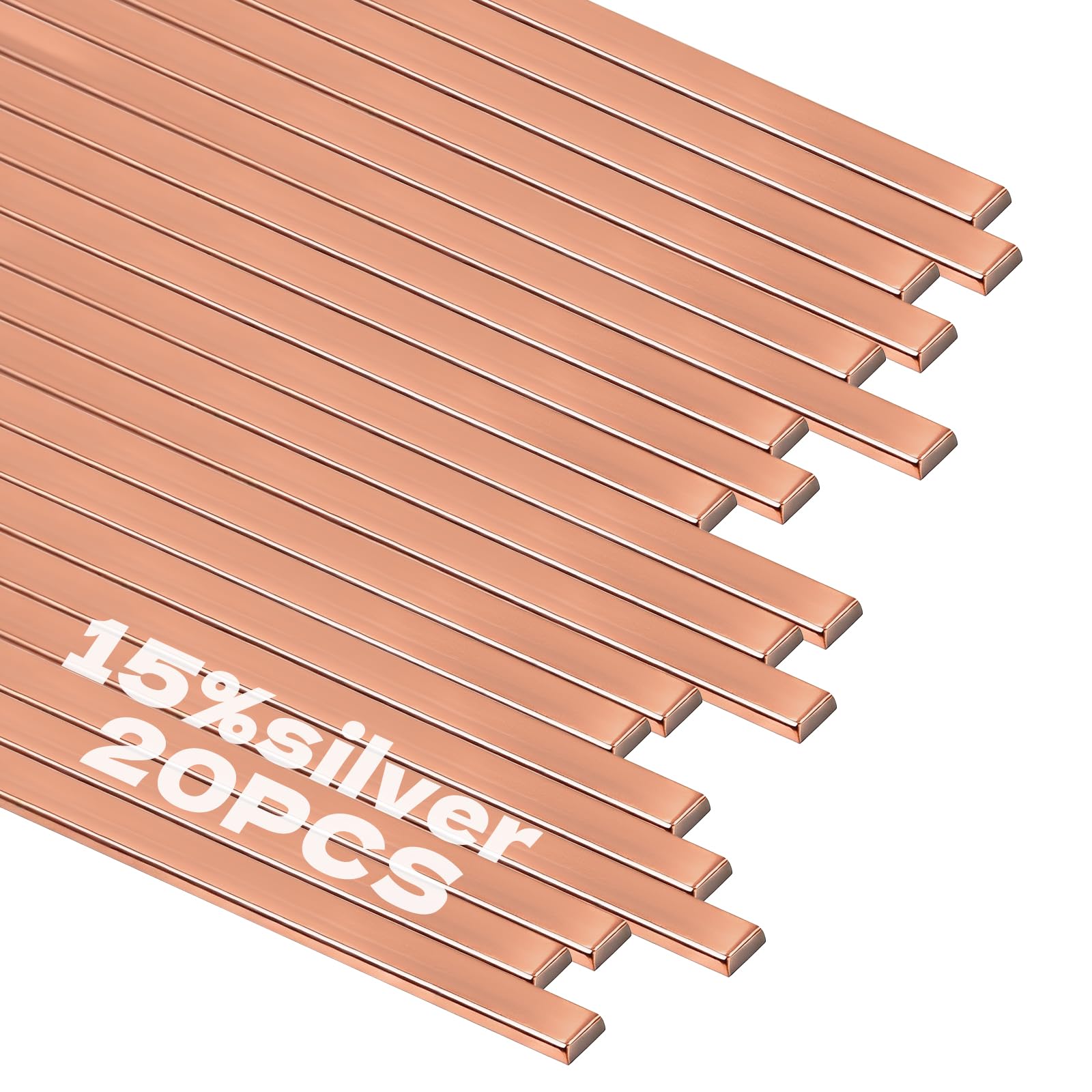 20 Sticks Brazing Rods BCuP-5 15% Silver Solder Copper Phosphor