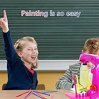 Vista 7 de Proyector de dibujo para niños, proyector de dibujo inteligente, juguete de boceto con 32 patrones de dibujos animados y 12 pinceles
