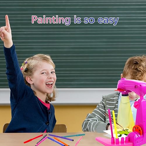Miniatura 6 de Juguete de dibujo de proyección para niños, proyector de dibujo inteligente, proyector de rastreo y dibujo para niños, con 32 patrones de dibujos