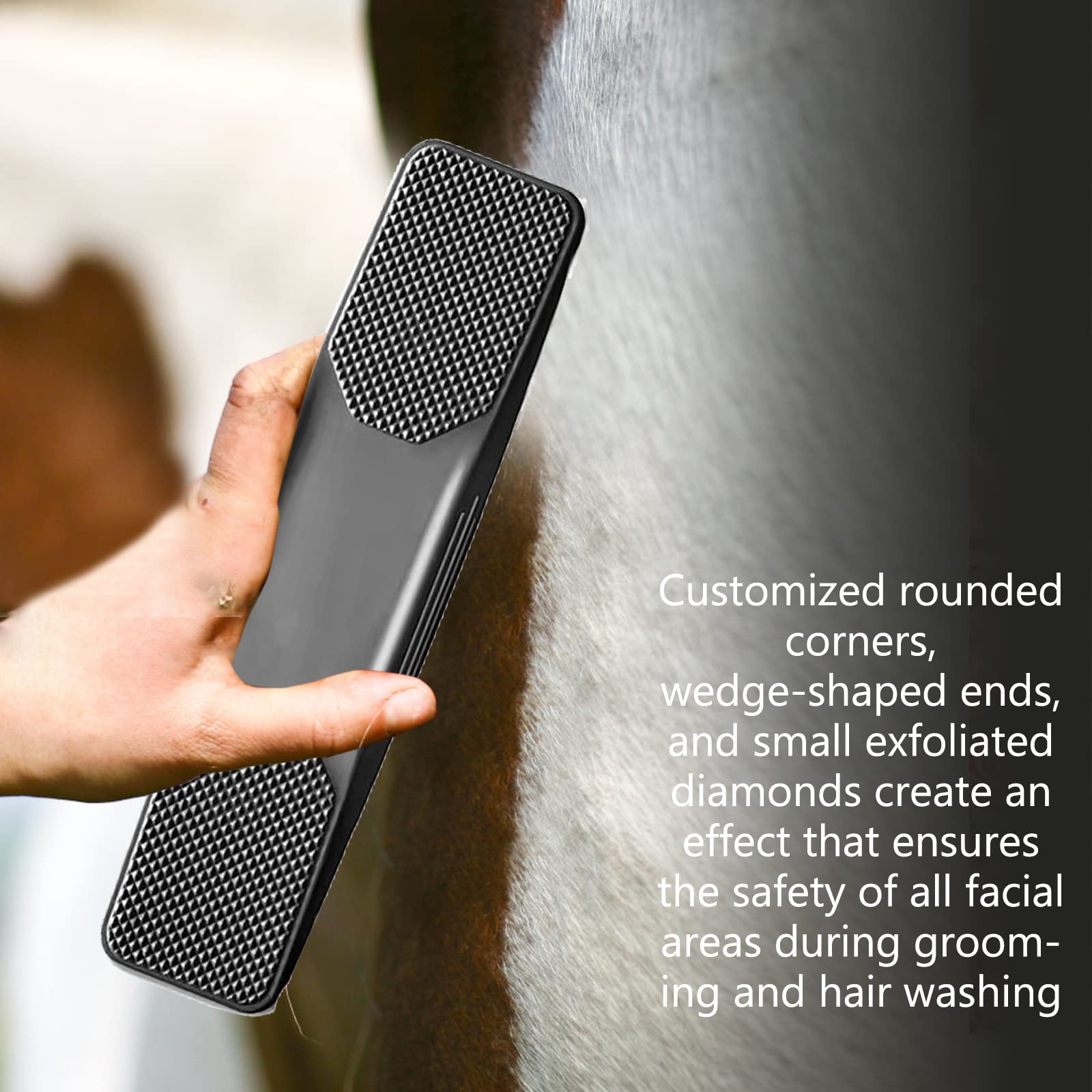 Cepillo para raíces de Caballos, 6 en 1, Cepillo de Caballo, Cepillo de Masaje para Caballos para Eliminar el Pelo seco y Suelto de Caballos y Perros Grandes