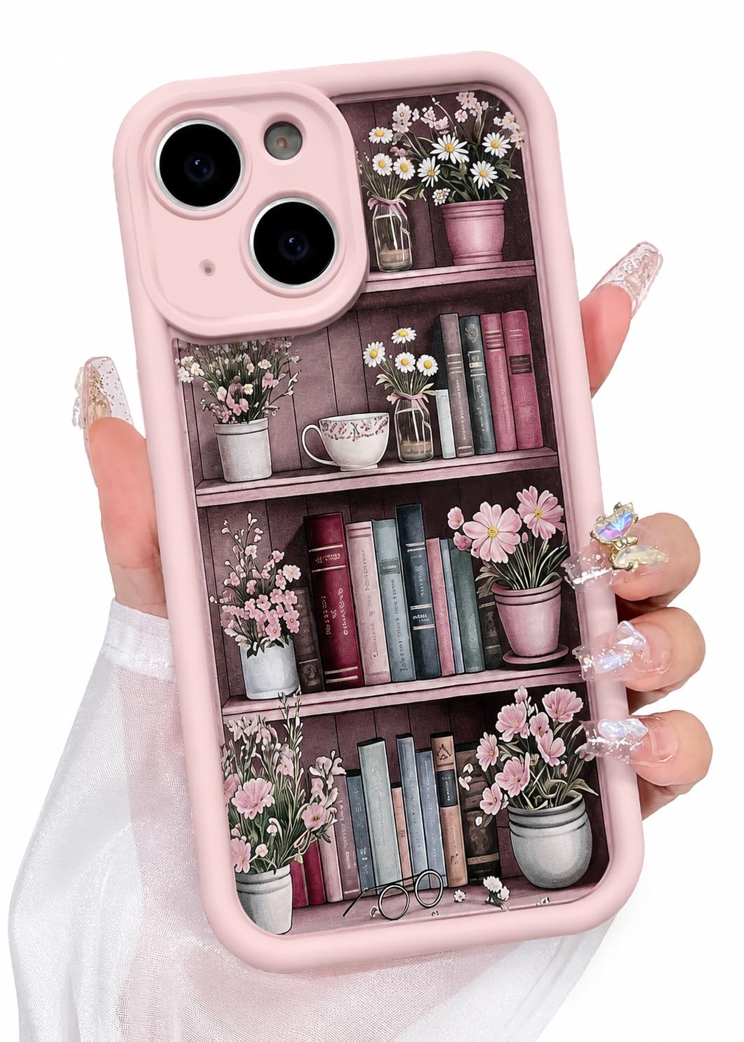 VONZEE Cute Pink Butterfly Transparent Back Cover for iPhone 17| Clear Shockproof TPU Protective Case | Slim Anti-Yellowing Crystal Clear Phone Cover for Girls and Women — Amazon image 17