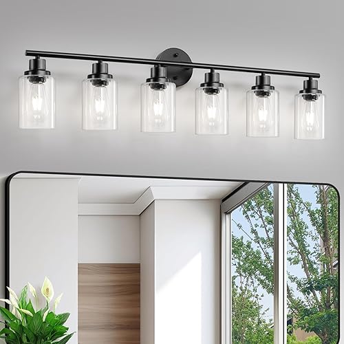 Miniatura 38 de Luces de Tocador de Níquel Cepillado de 4 Luces para Espejo, Accesorios de Iluminación de Baño con Pantalla de Vidrio Blanco Lechoso Texturizado,
