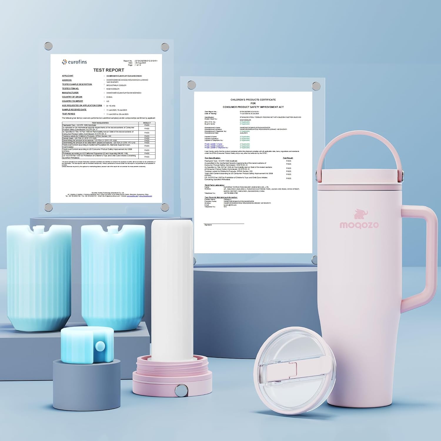 Reuseable Breastmilk Storage Bottle, Portable Breast Milk Cooler for Outdoor Travel TSA Approved, 40oz Larger Capacity Chiller Container Keeps Milk Fresh for 24+ Hours (Pink) - Image 9