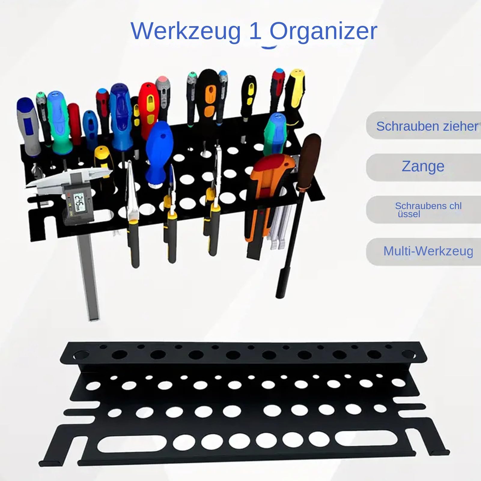 Organizer Attrezzi Manuali Pratico Rack A Parete, Portapinze, Rack