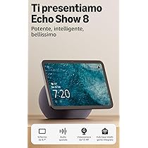 Amazon Echo Show 8 (ultimo modello) – Schermo HD da 8,7″ con colori vibranti, audio spaziale e Alexa, Grafite