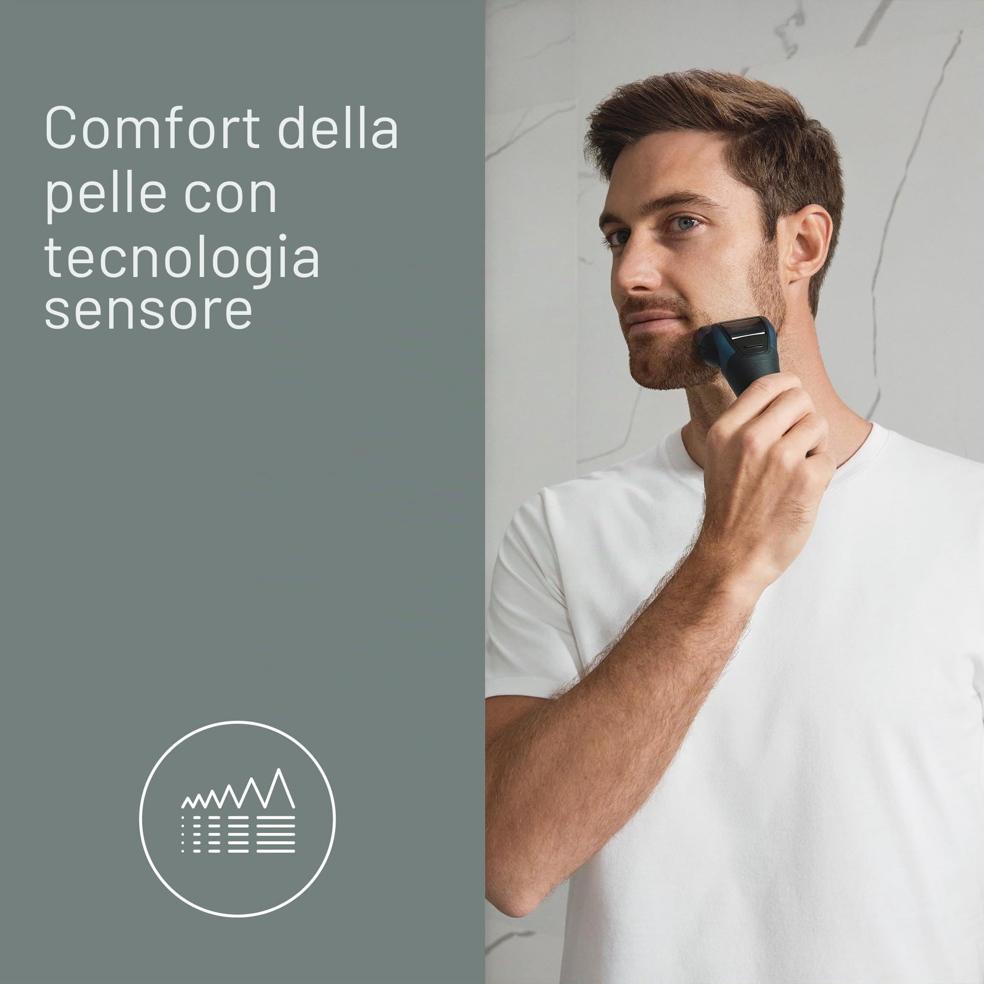 Panasonic ES-ALT4B Rasoio elettrico a 3 lame Wet and Dry per uomo, ricaricabile, sensore di comfort della pelle, testina multiflex 12D, riduce al minimo l'ombra delle ore 5