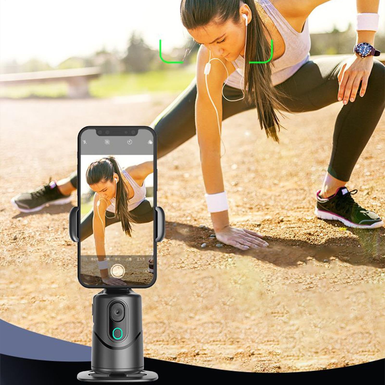 Gimbal Smartphone Videoregistrazione Rotazione 360° E Tracciamento AI A 3 | Gimbal Cellulare Riconoscimento Facciale Lunga Autonomia Per Vlogger, Streamer Live, Viaggi, Eventi Sportivi