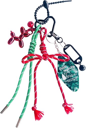 QTMY Cute Braided Keychain Bag Charms for Handbag Purse Backpack Accessories Bogg Bag,453