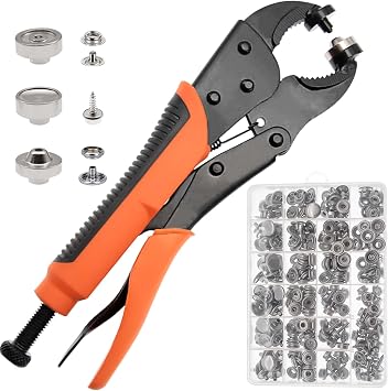 353Pcs 15mm Metal Snap Fastener & Snap Setting Tool Kit