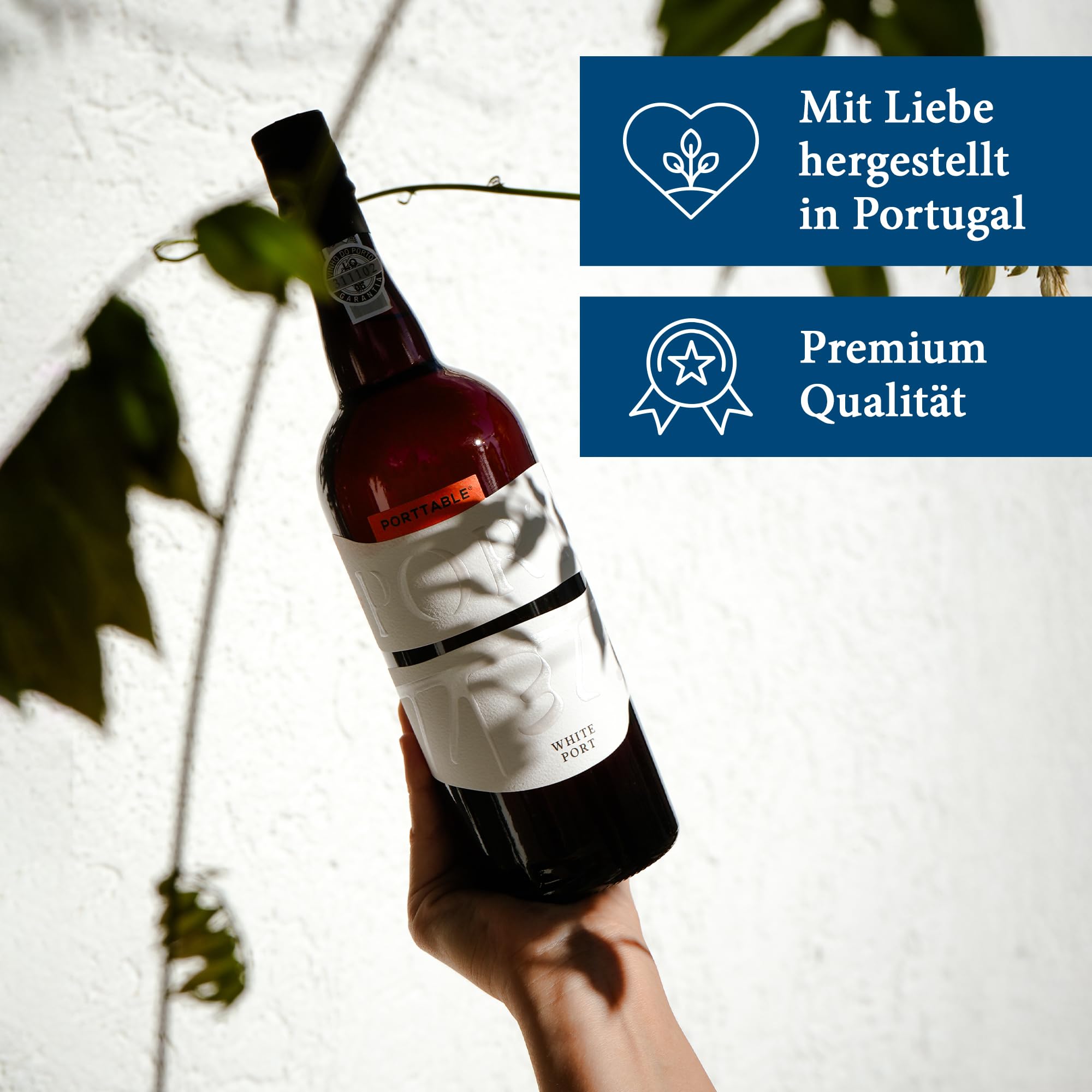 Portwein Weiß (750 ml) | Blumig-fruchtiger Port aus Portugal mit Holzfassreifung | Samtig-weiche Textur – Ideal zu Desserts, Käse & besonderen Anlässen – 19% Vol.