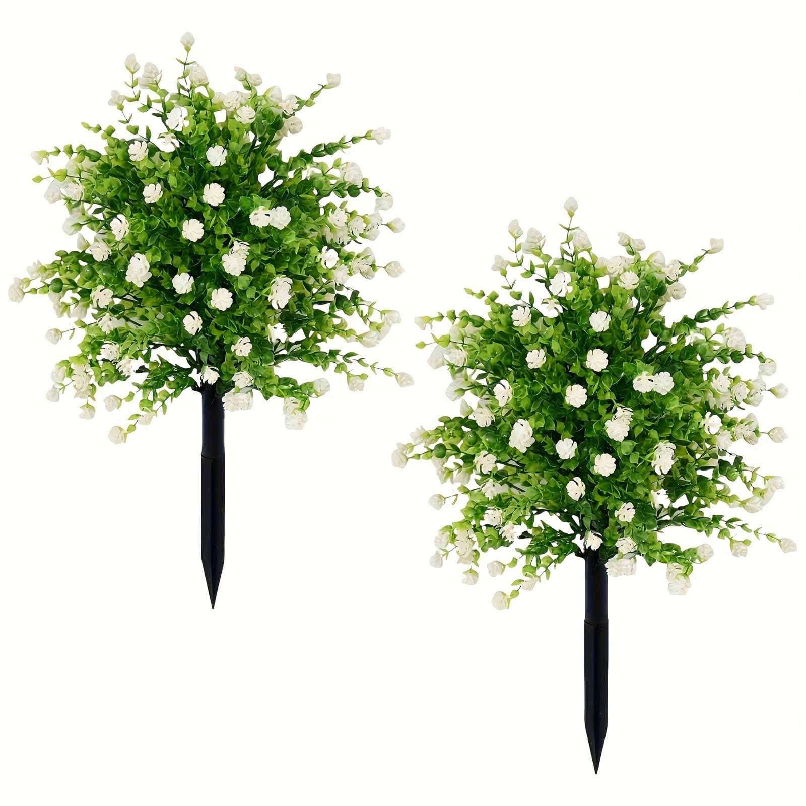 WBCDXCBB White Camellia Eucalyptus Bouquet Outdoor Garden Courtyard Artificial Fake Flowers 1Pcs