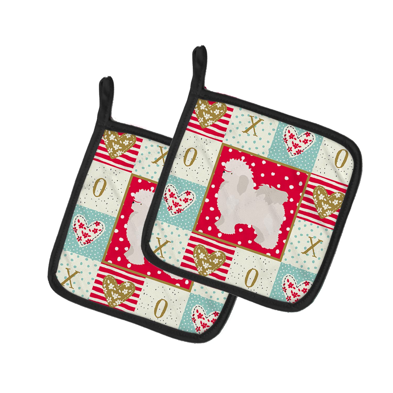 Caroline's Treasures CK5815PTHD Bolognese Love Topflappen, 7,5 HX7,5 W, Mehrfarbig
