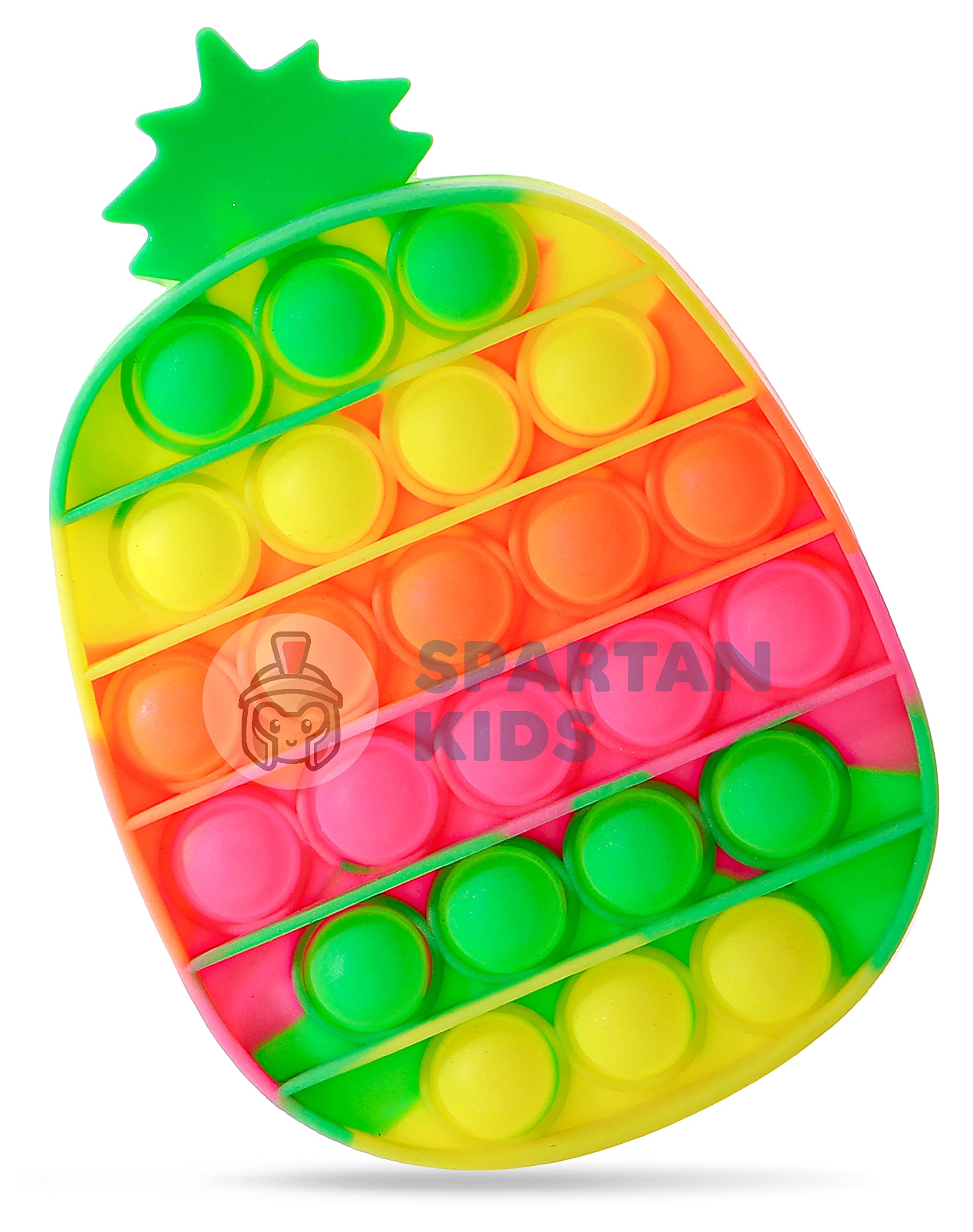 Spartan Kids Popit Game for Kids, Stress Relief for Adults, Stress Relief Toys for All Ages, Big Pop It Set Gifts for Girls, Boys, Kids Adults, Poppet for Kids, Pop Up Poppits Toy (Pineapple)