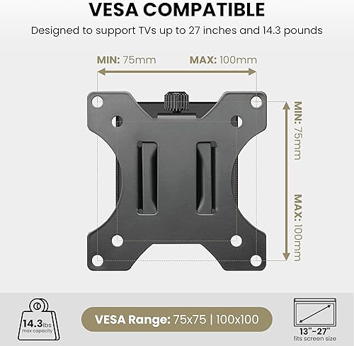 Miniatura 9 de ZeboZap ZZTVS2011 - Soporte de TV para kiosco al aire libre para pantallas de 13 a 27 pulgadas  Soporte de poste con correa para cenador, patio,