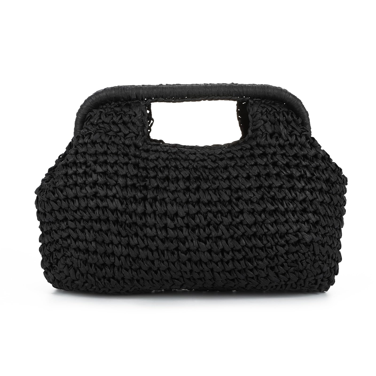 EVEOUT Clutch de Paja Trenzada con Cadena Mujer Boho Bolso Tejido para Fiesta Bodas Verano Bolsos de Mano Rafia Sintética para Playa Vacaciones — view 9