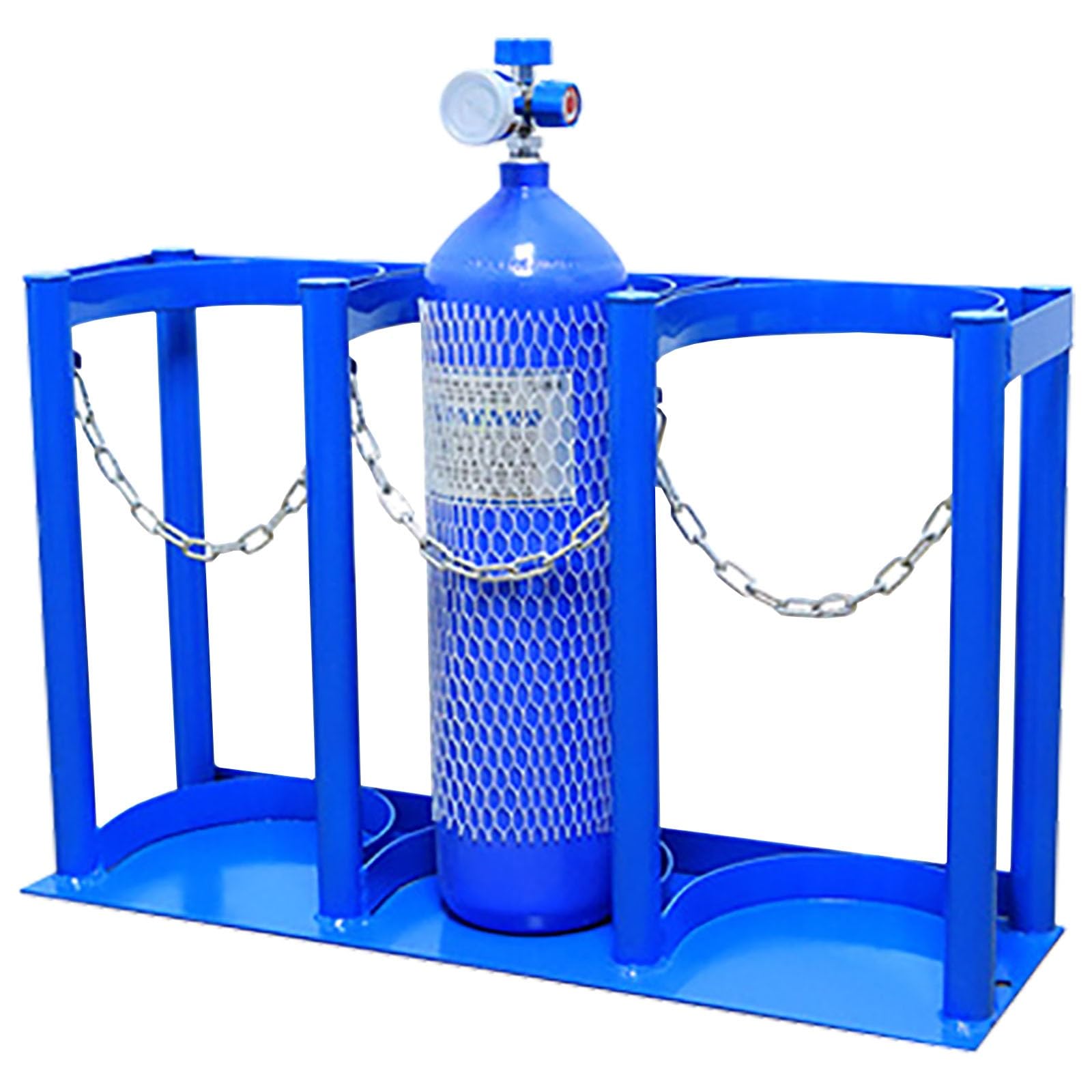 GLJTUO Oxygen Tank Cylinder Holder - Steel Rack for Propane, Nitrogen, Argon, Dive Cylinders - CO2 Storage with Screws Kit for Lab, Factory, Hospital,0-63x20x40cm/24.8x7.9x15.7in
