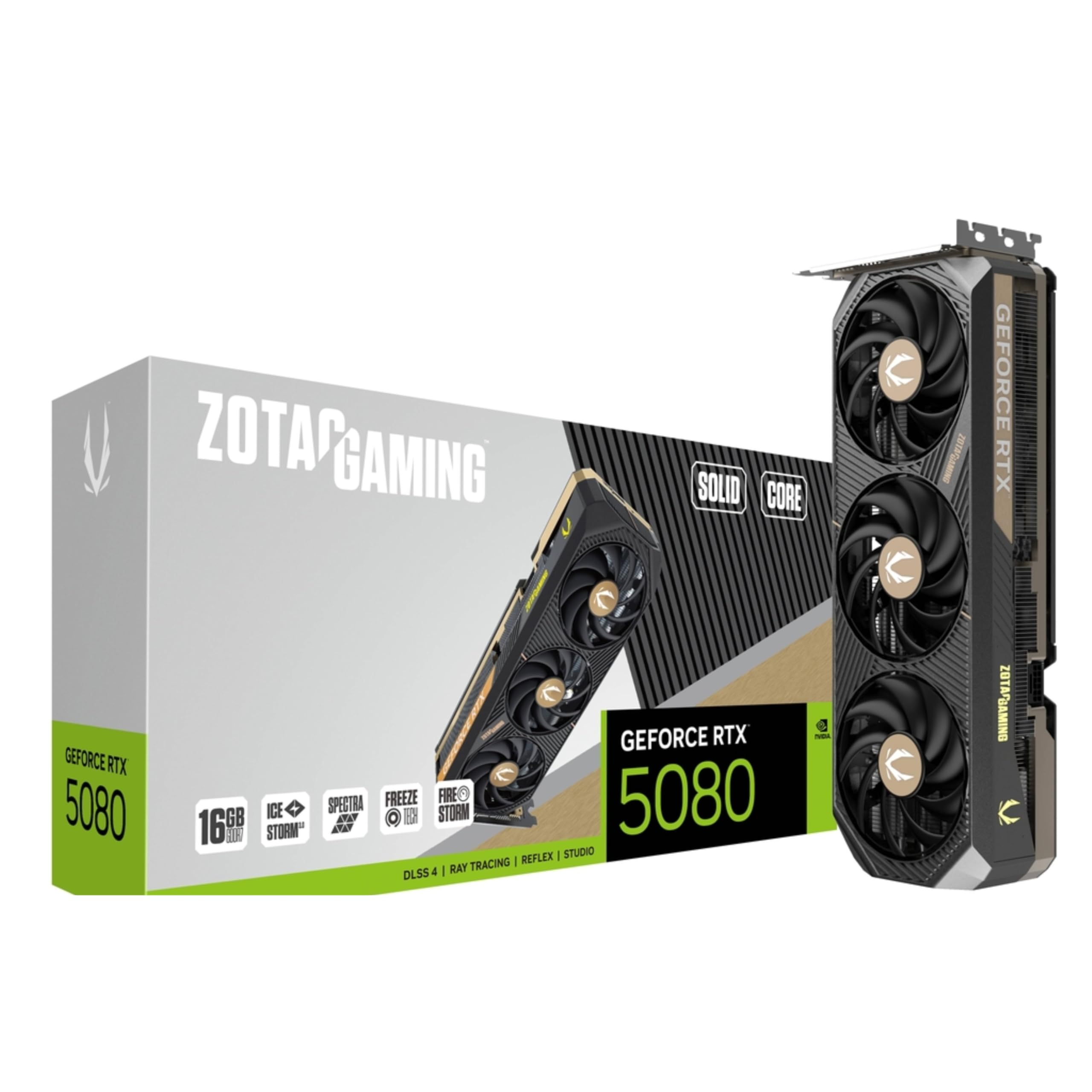 Zotac GeForce RTX 5080 Solid Core 16GB GDDR7 DLSS4 Grafikkarte - PCIe 5.0 DLSS4