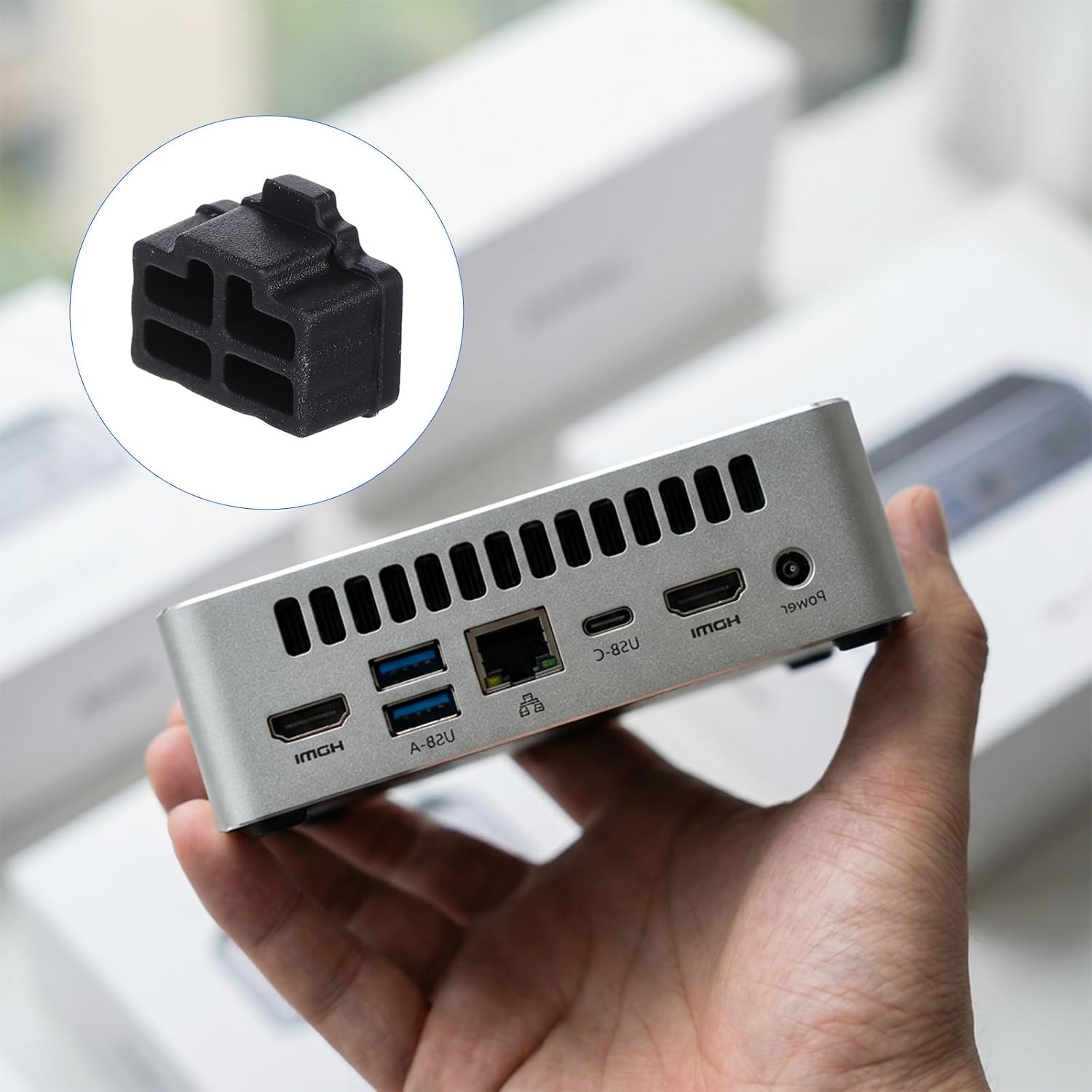 30 PCS USB Port Cover Silicone, Silicone USB Dust Covers Ethernet Hub Ports Rj45 Anti Dust Cover Cap Protector Plugs Stoppers for Female Port, TV,Computer,Other Devices, Black
