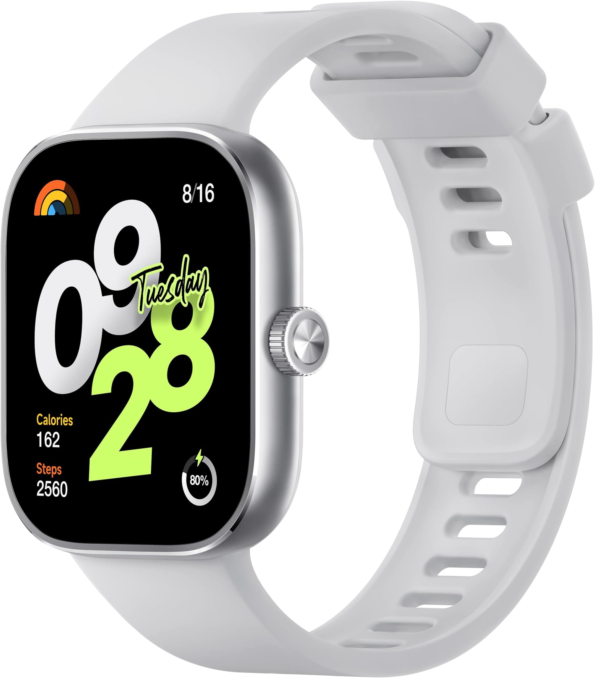 Xiaomi Redmi Watch 4 Smartwatch with 1.97" AMOLED Display with 390 x 450 Pixels and 60Hz, up to 20 Days Battery Life, HyperOS, Heart Rate and Blood Oxygen Measurements - Silver Gray