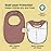 8-Pack Organic Baby Bibs for Boys, Girls - Soft Cotton Drooling and Teething Bibs for Baby Girl & Boy, Extra Absorbent, Easy to Clean & Put On for Toddler, Newborn, Infant 0-24 Months (Mauve)