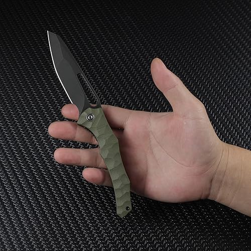 Miniatura 8 de CIVIVI Cuchillo plegable Spiny Dogfish, cuchillo de bolsillo Gavko para EDC, cuchillo utilitario de 3.47 pulgadas, hoja de acero 14C28N, mango G10,