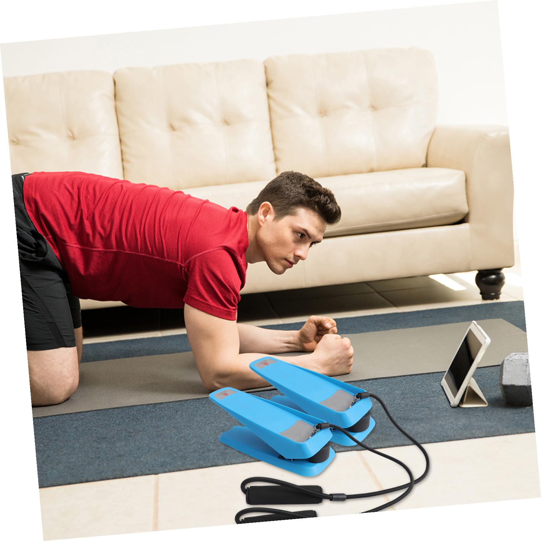 Stepper Mini per Casa, Attrezzo Fitness Blu in Plastica