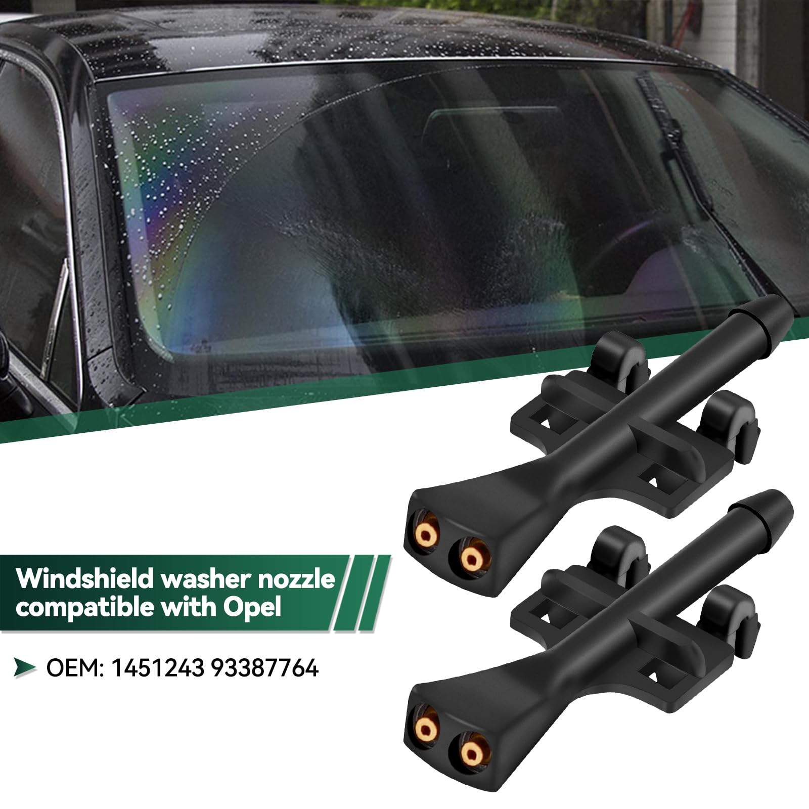 2 Pz 3-Hole Car Parabrezza Rondella Tergicristallo Acqua