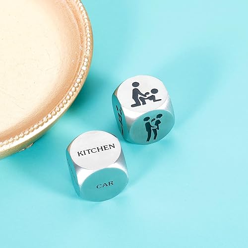 Miniatura 8 de 2 piezas de dados de decisión para parejas, regalos divertidos para él y ella, idea de regalos divertidos para el día de San Valentín, cumpleaños