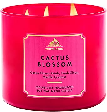 Bath & Body Works White Barn Cactus Blossom 3-Wick Scented Candle - Thumbnail 2