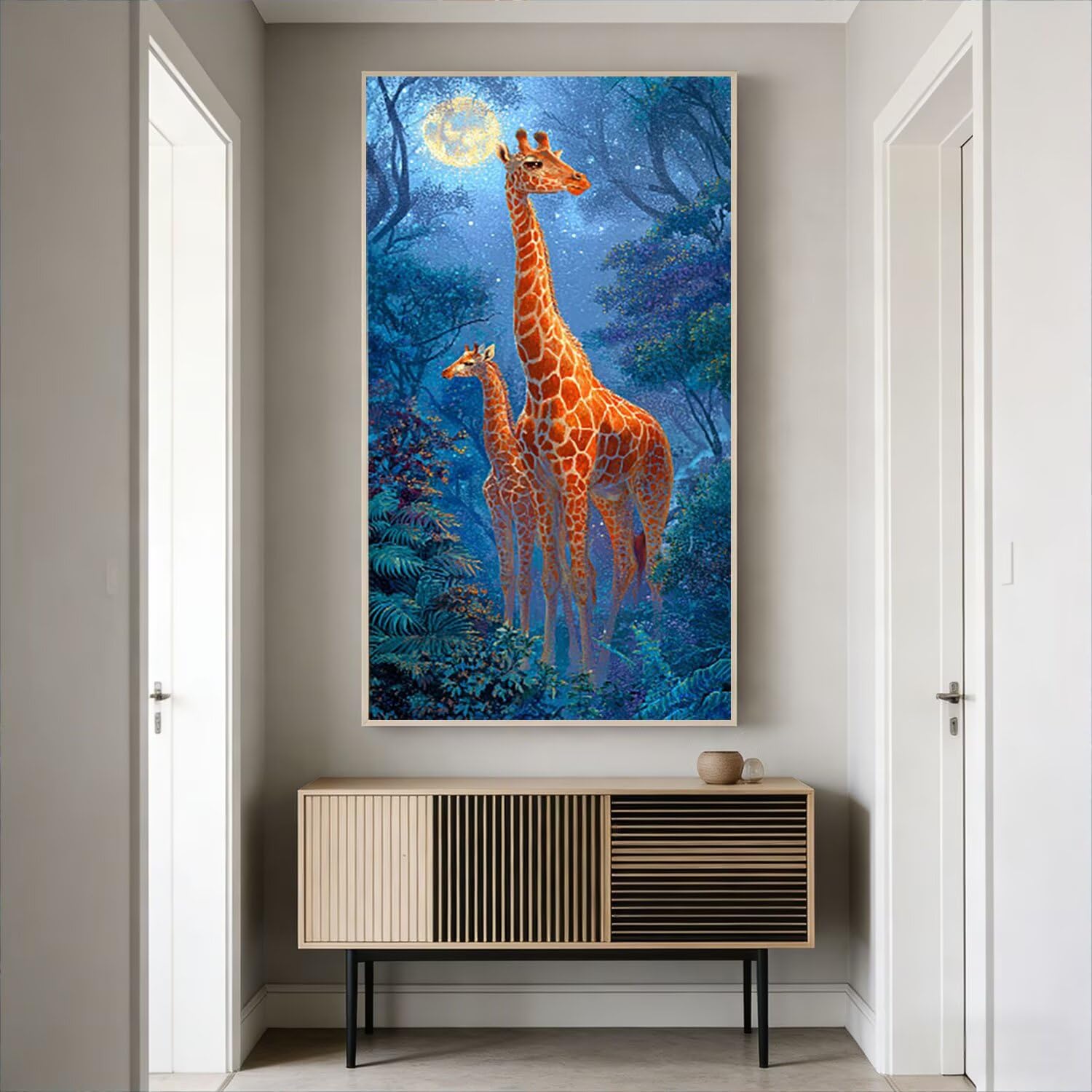 Malowanie według numerów dla dorosłych, duży rozmiar DIY płótno akrylowe zestawy malarskie 60 x 120 cm z pędzlami i pigmentami, kreatywna dekoracja ścienna dla dorosłych, dla początkujących dzieci