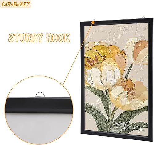 Miniatura 3 de Marco de póster de película LED, marco de fotos LED, soporte para letreros de montaje en pared, marco negro para exposiciones, anuncios, carteles,