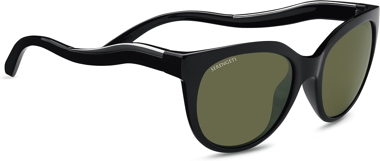 bollé Serengeti Lia 8576 - Shiny Black/Shiny Silver, Polarized 555nm Lenses