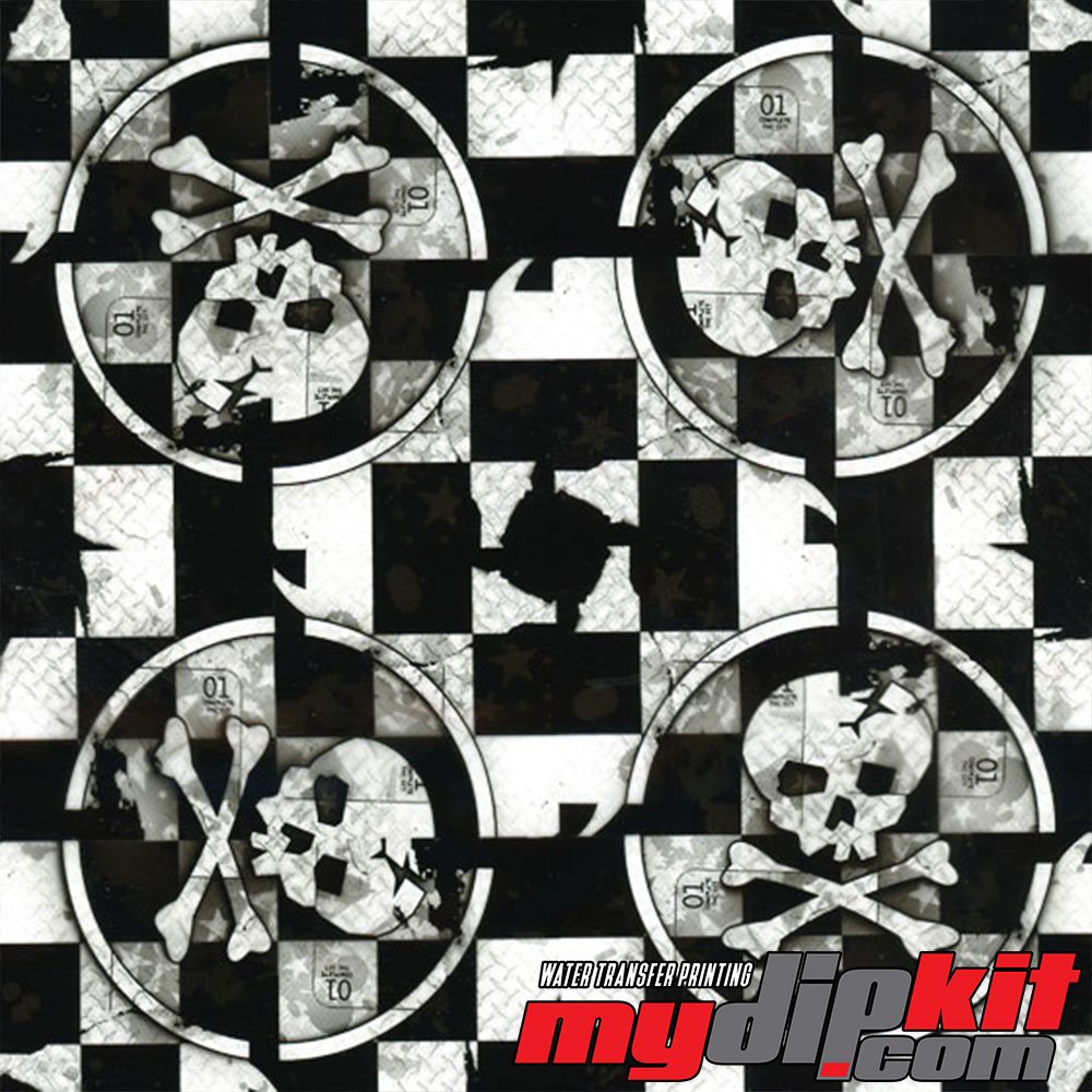 Water Transfer Printing Film - Hydrographic Film - Hydro Dipping - Grunge Skull 1 - RC-1011