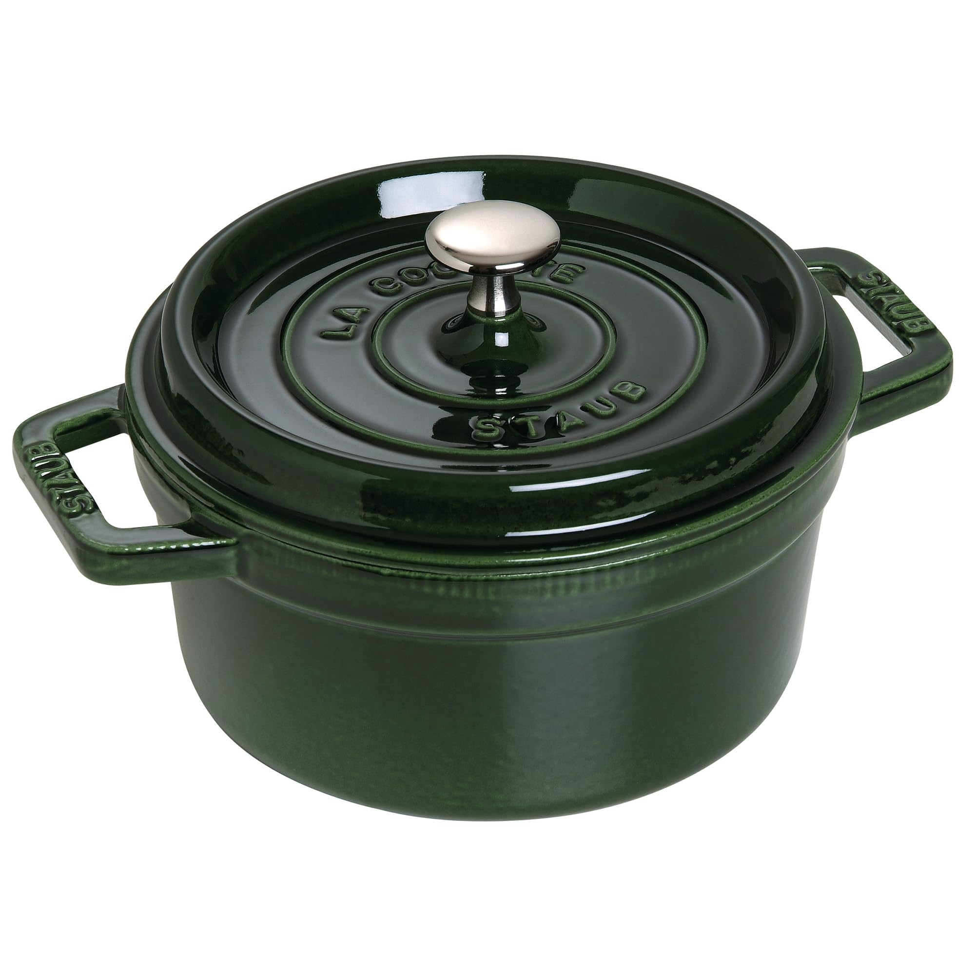 Staub Cast Iron 2.75-qt Round Cocotte - Basil, Made in France