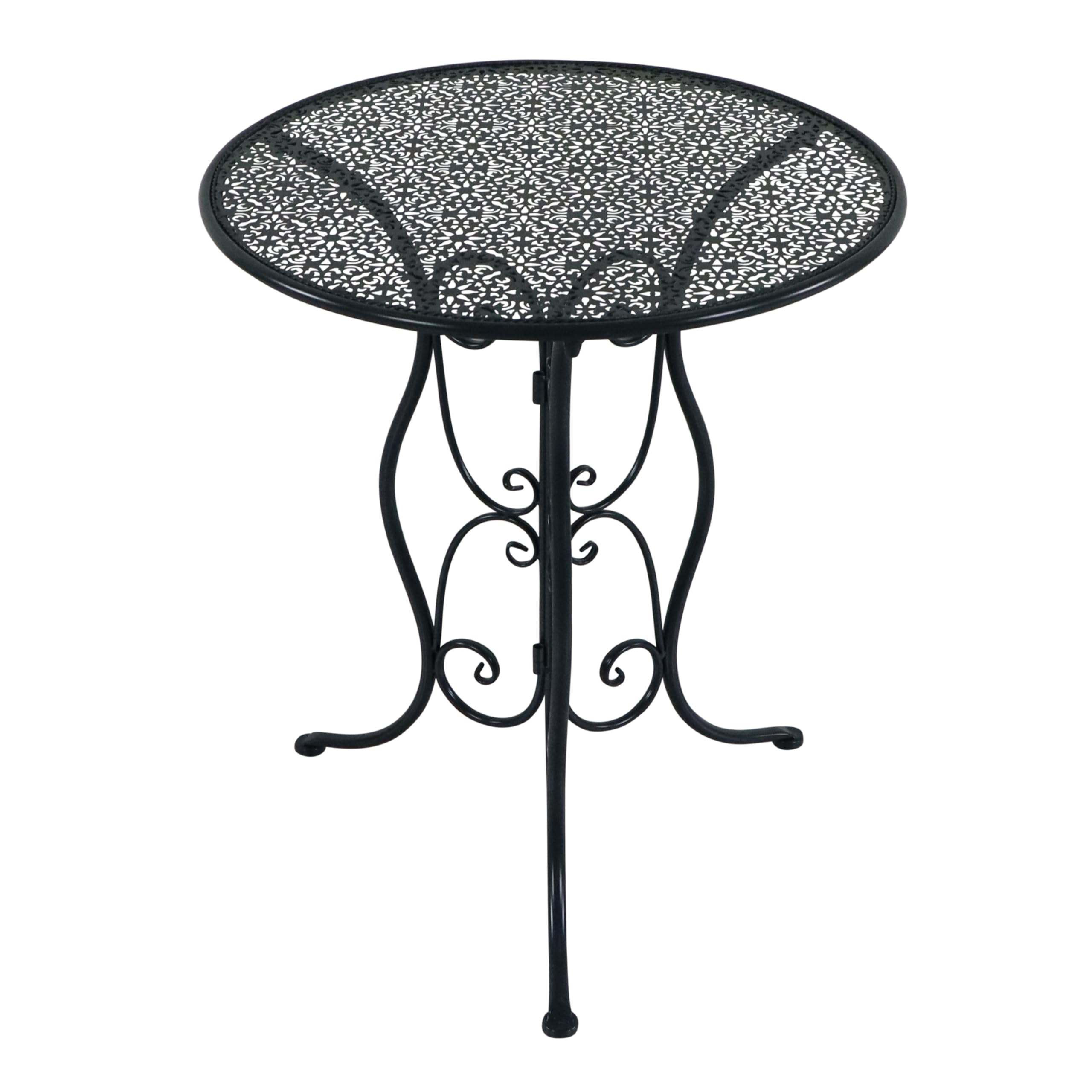 AXI Eloise Bistroset 3-teilig aus Metall Gestanzt in Anthrazit | Bistrotisch mit 2 Stühlen | Bistro Gartenmöbel Set für Garten/Balkon/Terrasse | Balkonset/Sitzgruppe