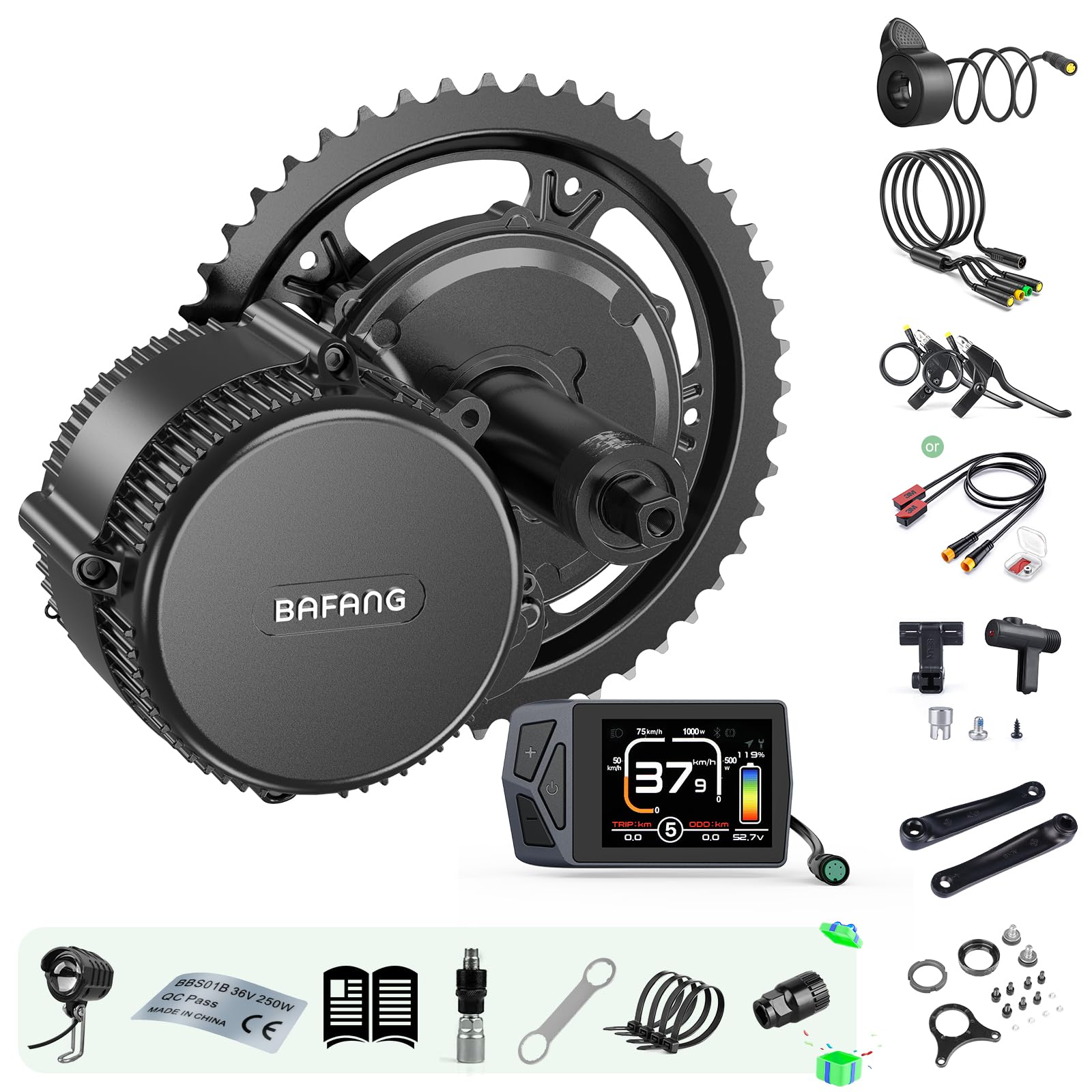 Kit Electrico Bicicleta BAFANG 250W 48V BBS01B Mid Drive Motor Kit