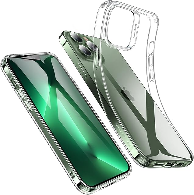 ESR Clear Case Compatible with iPhone 13 Pro Case, Crystal-Clear Shockproof Thin Silicone Case, Yellowing-Resistant Slim Transparent TPU Phone Case, Project Zero Series, Clear