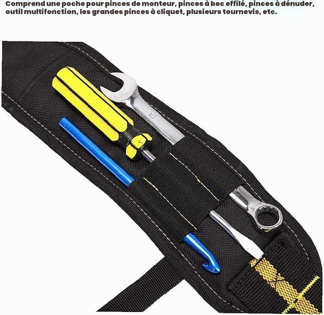 Outil Bretelles Ceinture matelassée robuste réglable multi-support lombaire Pochettes pour Carpenter électricien professionnel durable outil industriel pour