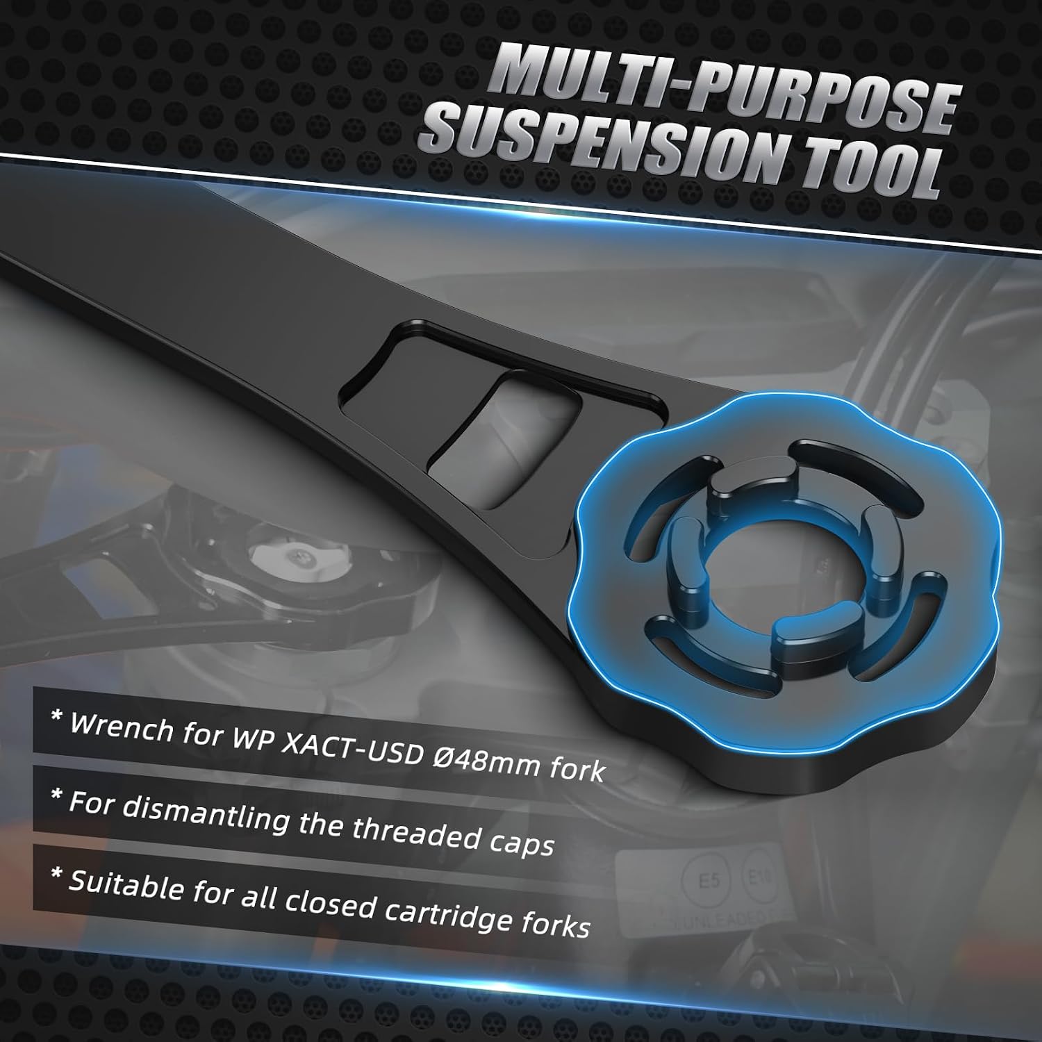 NICECNC Multi-Purpose Suspension Tool Compatible with KTM 125-450 XC SX XCF SXF 2023-2024 150-500 EXC EXCF XCW XCF-W XW-F 2024,Compatible with Husqvarna 125-450 FC FX TX TC 2023-2024 Accessories,Black