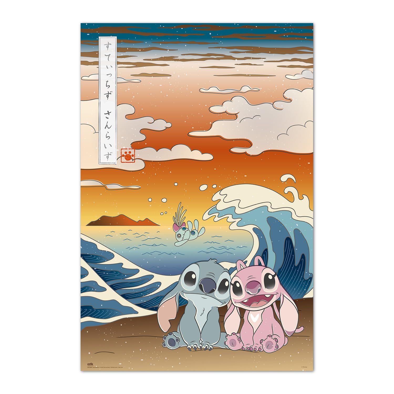 Grupo Erik Poster Disney Stitch Japan 61x91,5cm Laminas decorativas a todo color