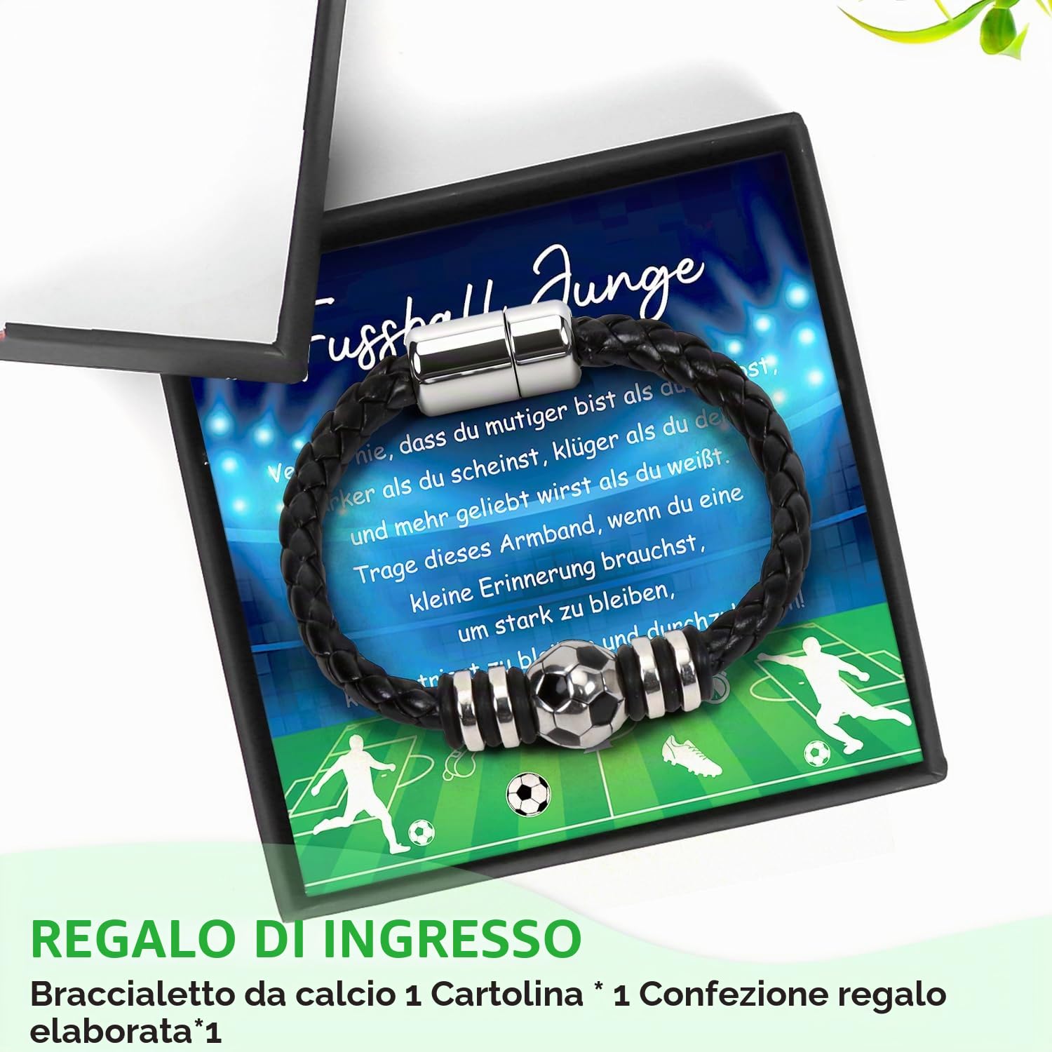 Braccialetto da calcio per bambini di 5, 6, 7, 8, 9, 10, 11, 12 anni, regalo per bambini, per Pasqua, Natale, inizio scuola