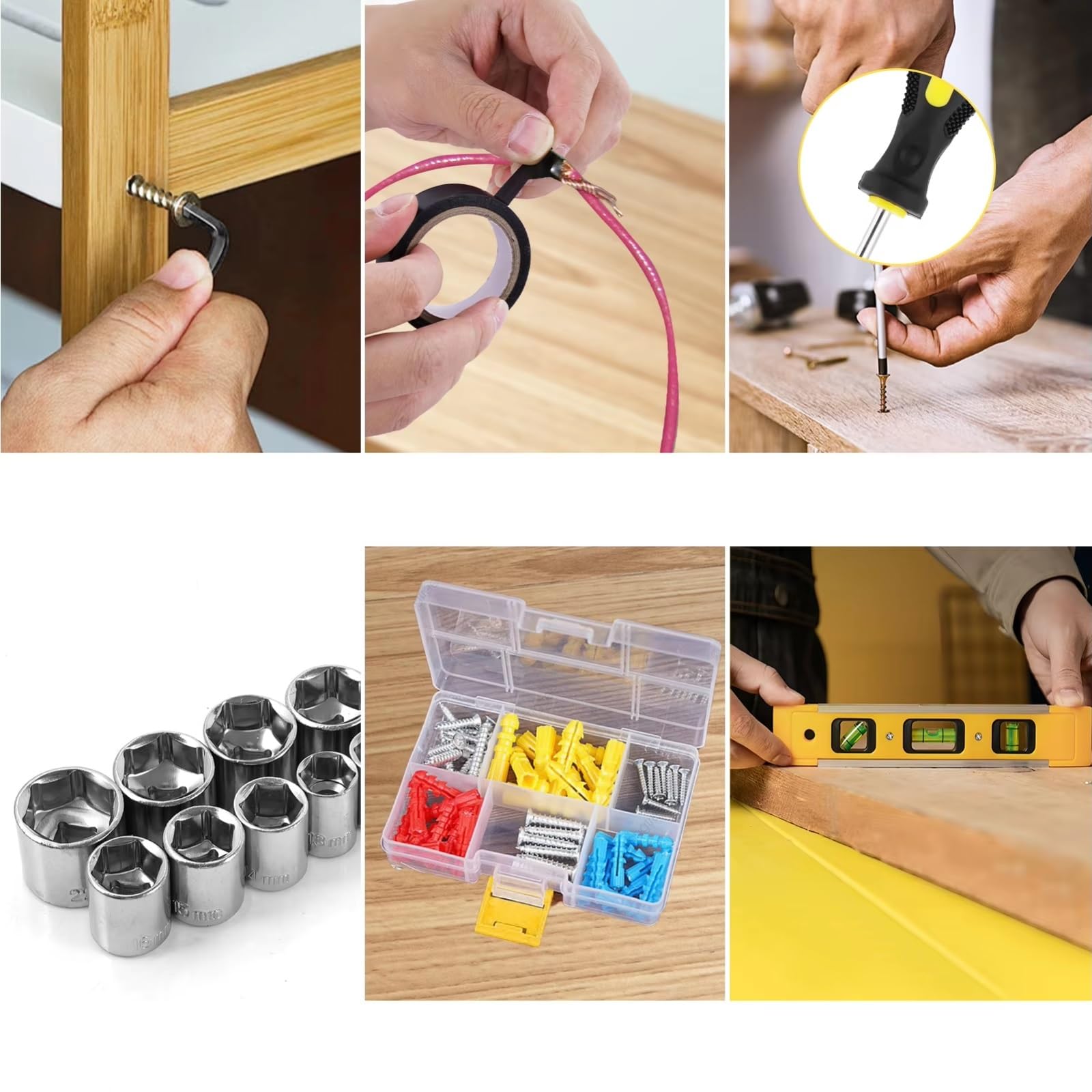 Set attrezzi da officina 108 Pz/set Set Multi-strumento Set Di Punte Per Cacciavite A Esagono Incassato Pinze Ad Ago Pinze A Punta Per Martello Da Carpentiere