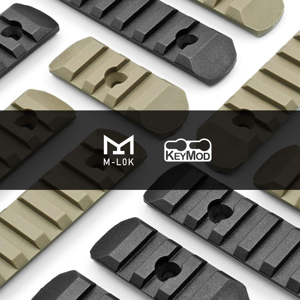 Amazon | 良品武品 M-LOK & KEYMOD 両方対応 20mm レイルセクション 6