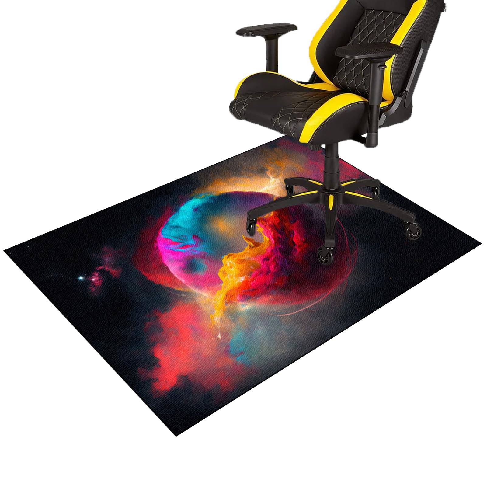 Fcenghox 551A Office Chair Mat For Carpet Floor Protector For Office Chair, Anti-Slip Gaming Desk Chair Mat, Chair Mat For Hardwood Floor, Computer Rolling Chair Mat Hard Floor Mat For Home Office Rug 60 X 70 Cm