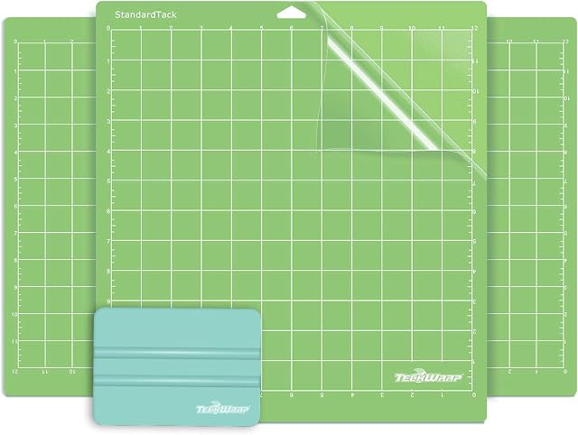 TECKWRAP StandardGrip Green Cutting Mat 12"x12" 3 Pack