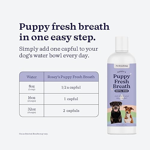 Miniatura 7 de ROSEY'S PUPPY FRESH BREATH  Mantiene el aliento fresco y los dientes limpios para perros  Promueve encías saludables  Aditivo de agua fácil de usar