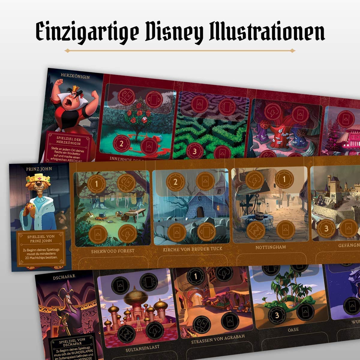 Ravensburger Gesellschaftsspiel - Disney Villainous 26055 & 26891 - Disney Villainous - Das Böse schläft nie - 2 Erweiterung von Villainous ab 10 Jahren für 2-3 Spieler